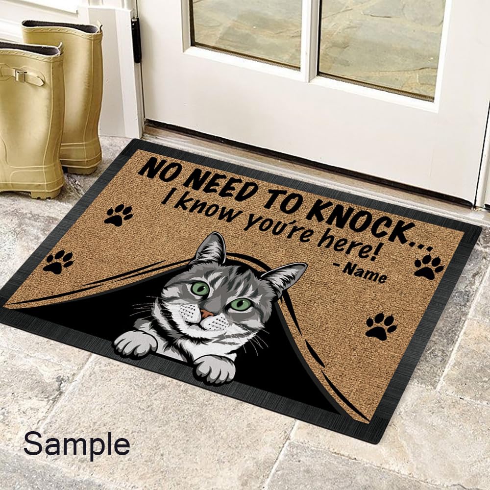 Amazon.com: MALIHONG Personalized Door Mat Ragdoll Cat Doormat No